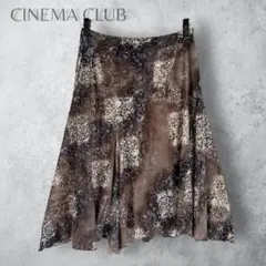 【CINEMA CLUB シネマクラブ】　花柄　レトロスカート　膝丈　とろみのサムネイル
