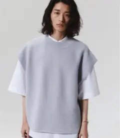 【WYM LIDNM】MINIMAL LOOSE KNIT VEST Mサイズ