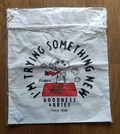 帆布2WAYトートバック　スヌーピーのイラスト