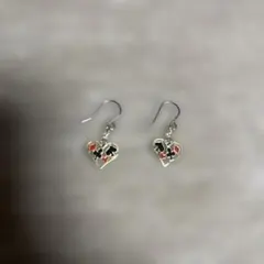 ハート、トランプ柄、ピアス