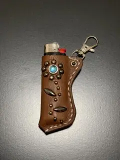 ネイビー ライターケース レザースタッズ htc CALEE schott - メルカリ