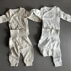 H&M オーガニックコットン ベビー肌着上下 2セット