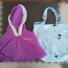 アナと雪の女王　ルームウェア 120 ケープ　バッグ　アナ雪　パジャマ