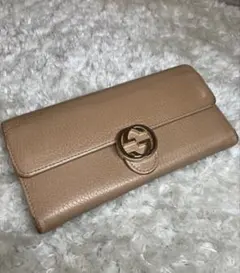 GUCCI インターロッキングG 長財布 ベージュ - メルカリ