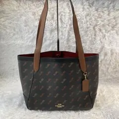 未使用級　コーチ　トートバッグ　ホース アンド キャリッジ ドットプリント