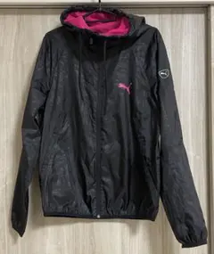 【PUMA】 プーマ ウインドブレーカー レディース X薄柄入り ブラック　L