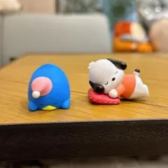 【タキシードサム、ポチャッコ】2点セット はぴだんぶいすやすやフィギュア