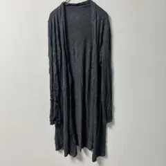 レディース ロング丈 ダークグレー カーディガン 【フリーサイズ】
