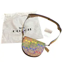 COACH シグネチャー　レインボー　ショルダーバッグ