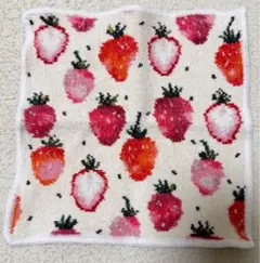 【中古】フェイラーハンカチ　ストロベリードット