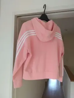 お値下げ 可愛い アディダス パーカー サーモンピンク