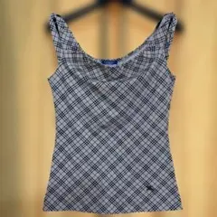 Burberry Blue Label チェック柄 タンクトップ　美品　ツイストのサムネイル