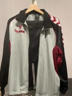 hummel ジップアップジャケット グレー/ワインレッド　上下セット