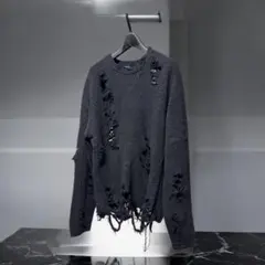 【値下げ可‼️】GAP ダメージ加工ニットセーター ブラック y2k リメイク