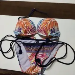 Ravijour カラフル葉柄セパレート水着