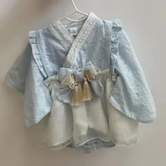 ベビー袴 袴ロンパース　女の子 コトリ バースデイ 70cm