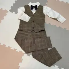 キッズ フォーマルスーツ 男の子 120 4点セット 卒園式 入学式 結婚式