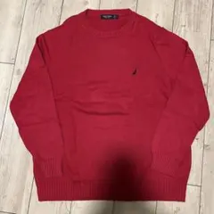 NAUTICA ノーティカ レッド クルーネックセーター L