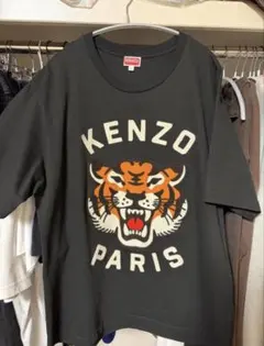 KENZO タイガー グラフィック Tシャツ グレー ボディーバッグセット 