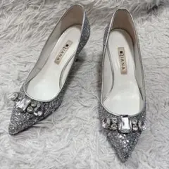 DIANA ダイアナ グリッターパンプス 22cm ビジュー