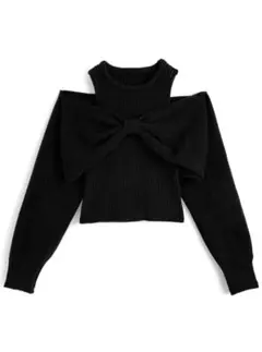 GRL グレイル リボンボレロ×ノースリーブトップスニットアンサンブル