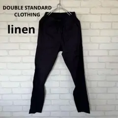 ダブルスタンダードクロージング リネン混　ストレッチパンツ　ネイビー　春夏のサムネイル
