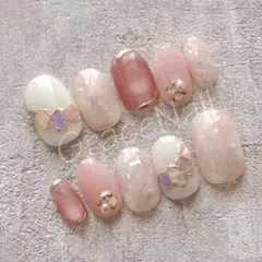 No.2190 現品販売！ネイルチップ　ピンク/ニュアンス/シェル