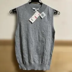 UNIQLO UVカットノースリーブセーター M グレー