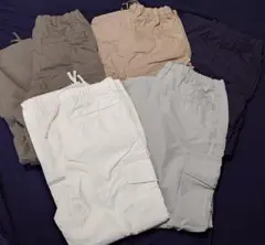 ユニクロ U ワイドフィットパラシュートカーゴパンツ Sサイズ 5色セット