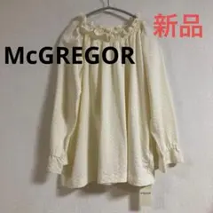 【新品】McGREGOR ゆったりシャーリングゴムプルオーバー　アイボリー　L