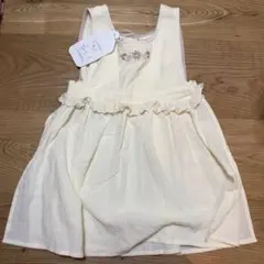 タグ付き新品訳あり　mamaraku エプロンワンピース 90cm
