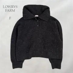 ローリーズファーム レディース セーター ニット 襟付き 長袖 黒 ブラック