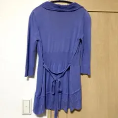 grove フリルニットカーディガン　パープル