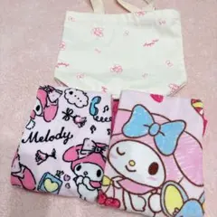 マイメロ　フェイスタオル　トートバッグセット
