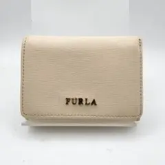 フルラ　折財布　財布　ミニウォレット　ベージュ