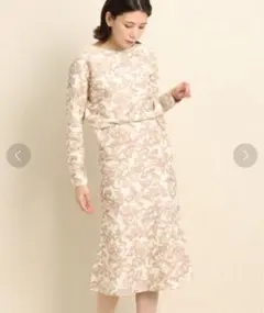 【美品】クードシャンス　セットアップ　ニット　フラワージャガード　M