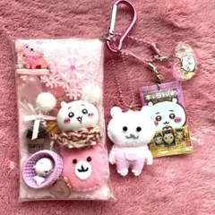 ♡ちいかわ♡ ガチャ詰め ポーチ風 冬仕様 ピンク ちいかわ 推し ミニチュア