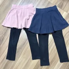 devirock スカート付きレギンス 100cm 2色セット