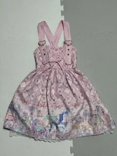 エコネコ ジャンパースカート ワンピース ゆめかわ 110 ピンク