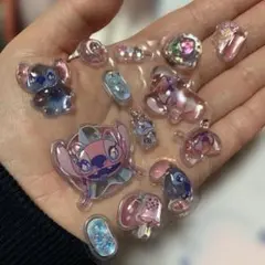 【海外製】スティッチ＆エンジェル　おすそ分けシール　スイートピンクシリーズシール