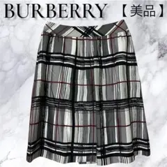 BURBERRY バーバリー　ノバチェック　シルク スカート　プリーツ　美品
