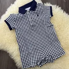 【ラルフローレン】ロンパース　サイズ70 ブルー チェック
