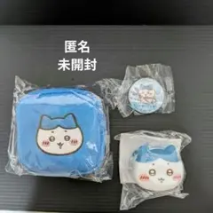 CHIIKAWA 　刺繍スクエアミニポーチ　おかおミニシリコン　くら缶バッジ