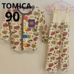【90】TOMICA　トミカ　長袖　パジャマ　腹巻付き