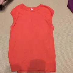 UNIQLO オレンジ ノースリーブニット M