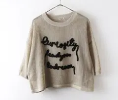 sm2 サマンサ ロゴ　刺繍　ロゴ刺繍 プルオーバー 半袖ニット　新品