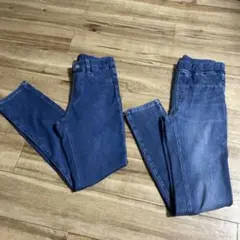 ユニクロ　キッズ　140 デニム　ウルトラストレッチデニム　レギンスパンツ