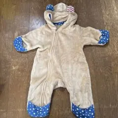 フード付きベージュフリースアウター　モコモコ