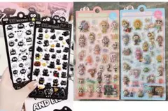 【新品】　4枚セット　ボンボンドロップシール風　ぷっくりシール　立体3Dシール