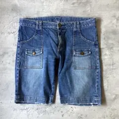 UNIQLO ユニクロ　ハーフパンツ　ショートパンツ　デニムパンツ　ブルー